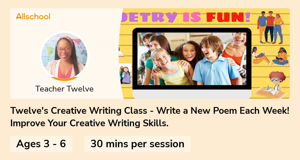 creative writing classes for 12 year olds