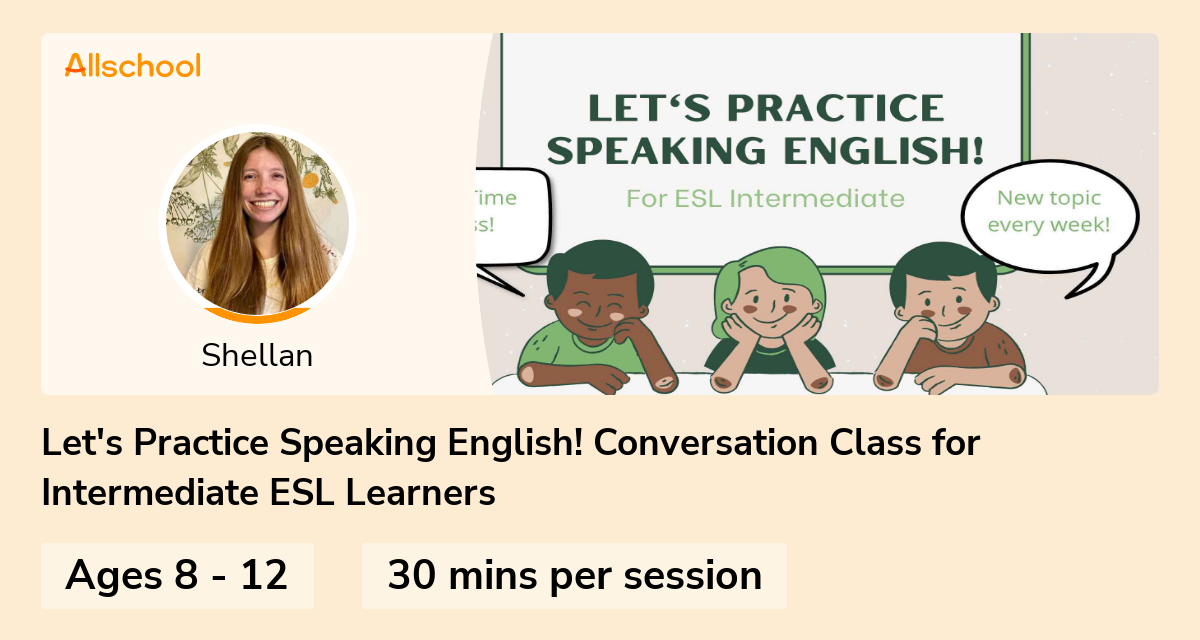 Let's Practice Speaking English! Conversation Class for Intermediate ...