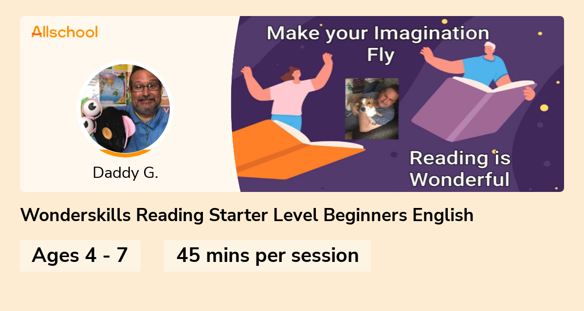 Wonderskills Reading Starter Level Beginners English | Live interative ...