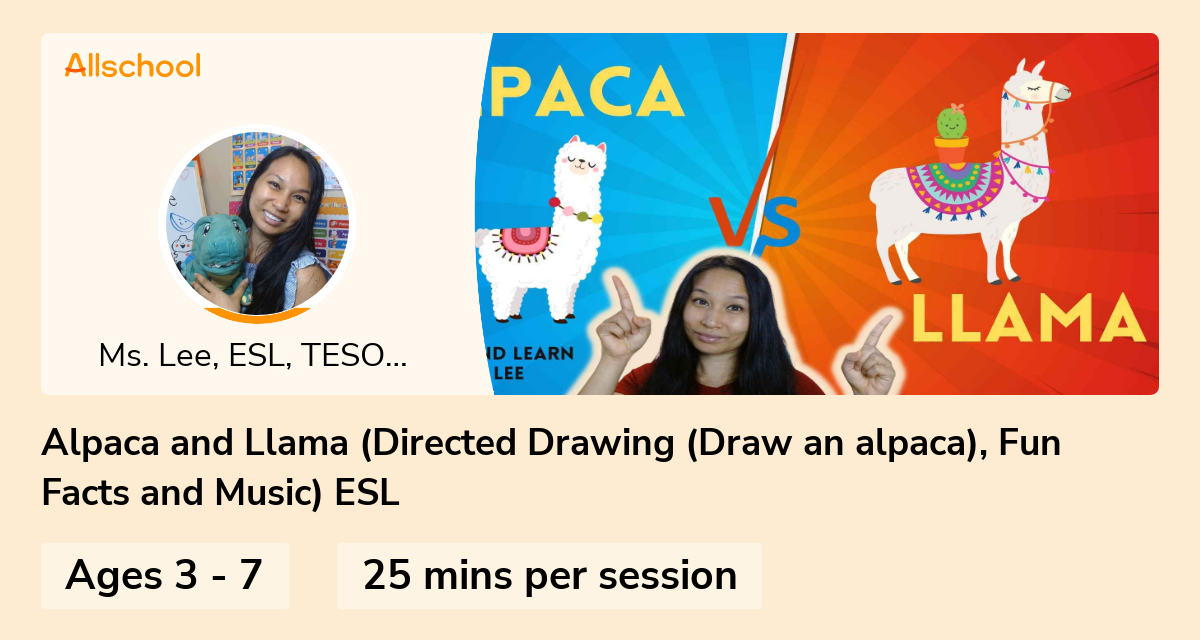 Alpaca and Llama (Directed Drawing (Draw an alpaca), Fun Facts and ...