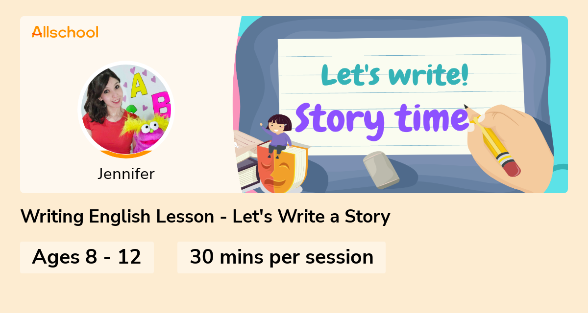 Writing English Lesson - Let's Write a Story | Live interative class ...