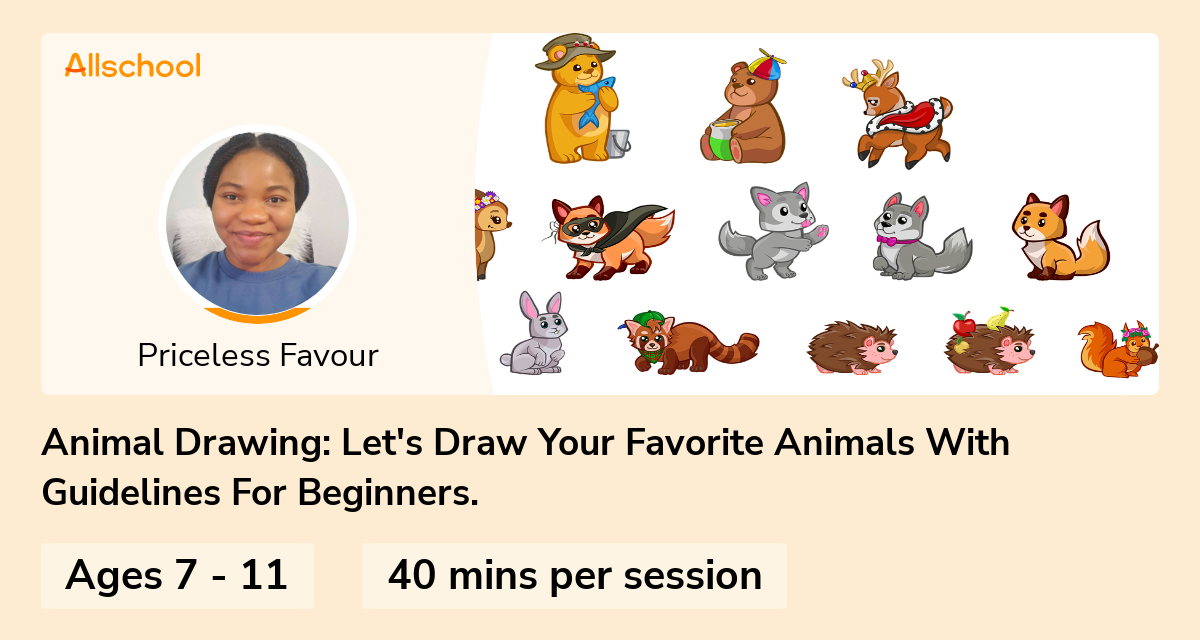 Animal Drawing: Let's Draw Your Favorite Animals With Guidelines For ...