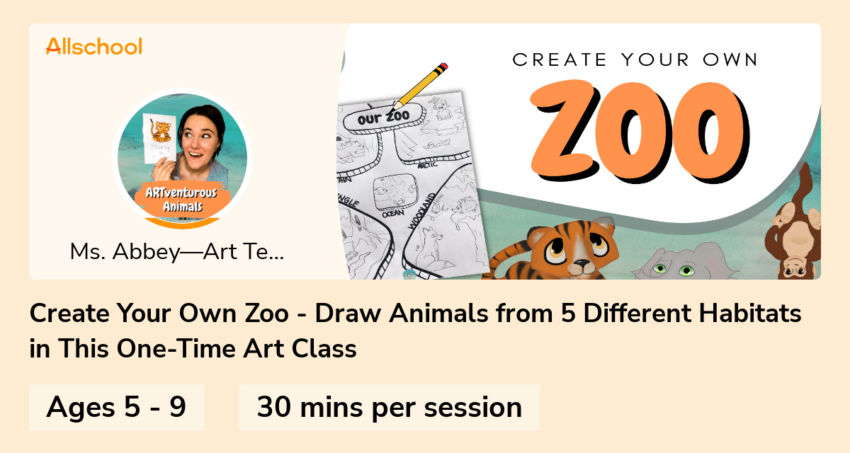 Create Your Own Zoo Draw Animals from 5 Different Habitats in This