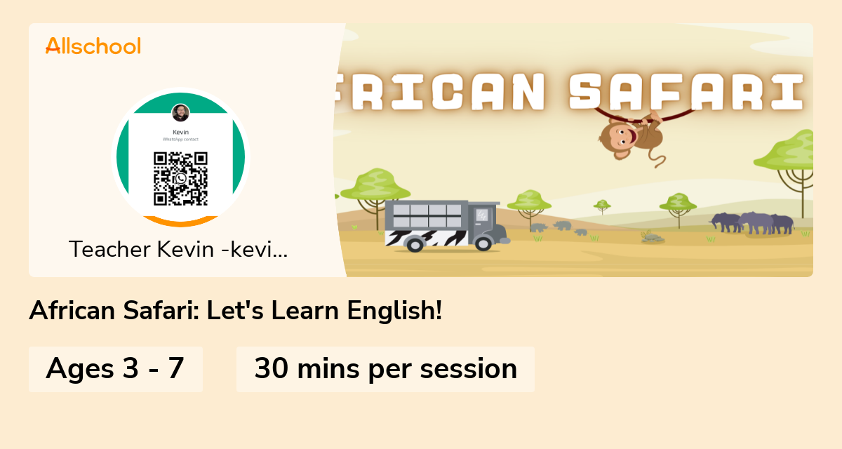 African Safari: Let's Learn English! ($3 coupon available) | Live ...