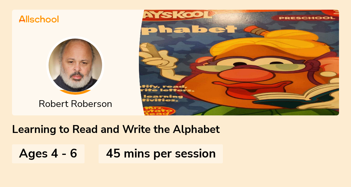 Learning to Read and Write the Alphabet | Live interative class for ...