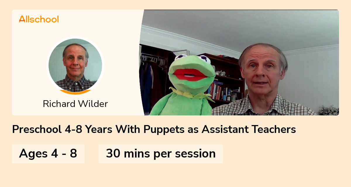 Preschool 48 Years With Puppets as Assistant Teachers Live