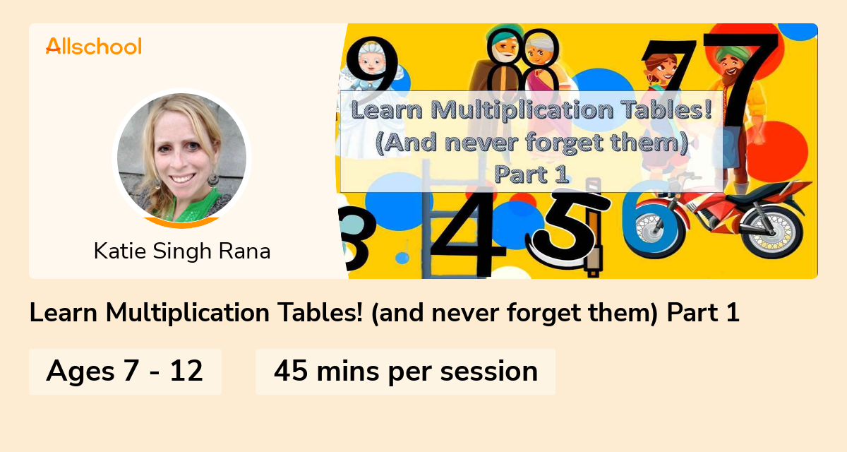 Learn Multiplication Tables! (and never them) Part 1 Live