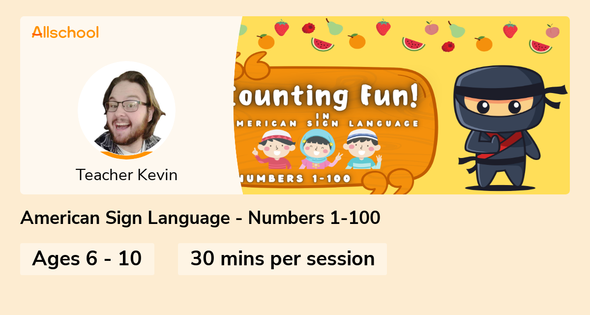 American Sign Language - Numbers 1-100 | Live interative class for ages ...