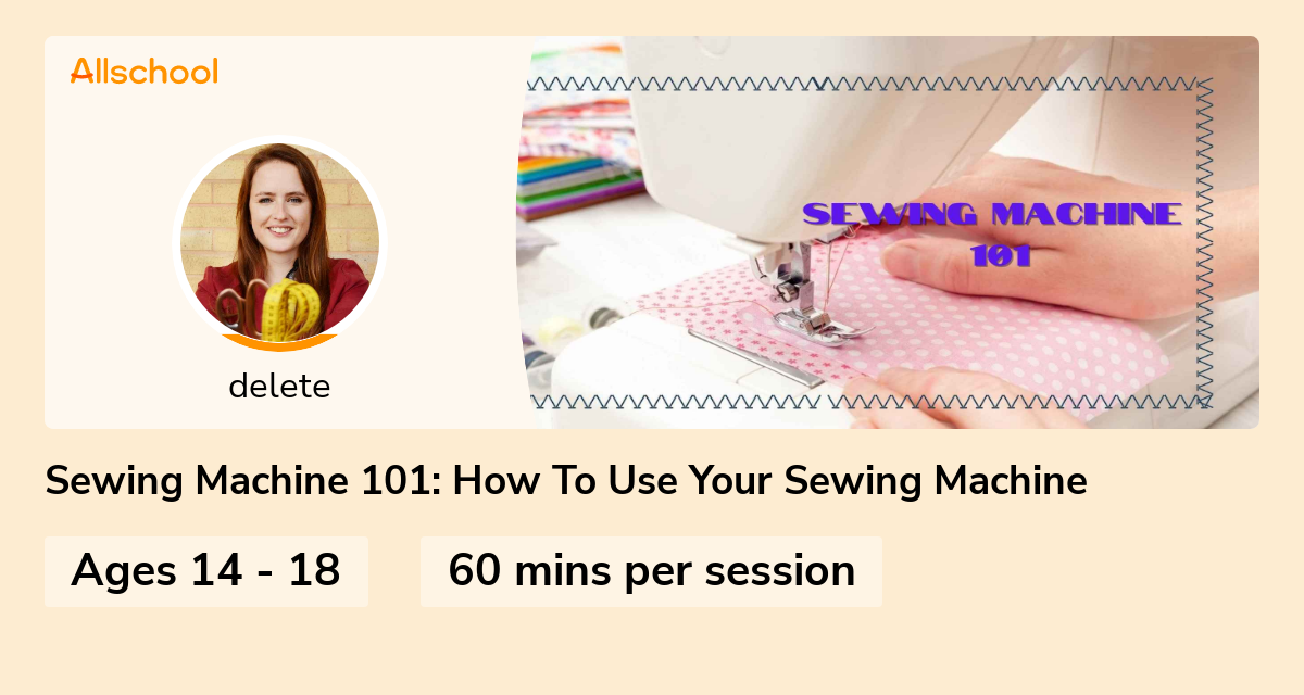 Sewing Machine 101 How To Use Your Sewing Machine Live interative