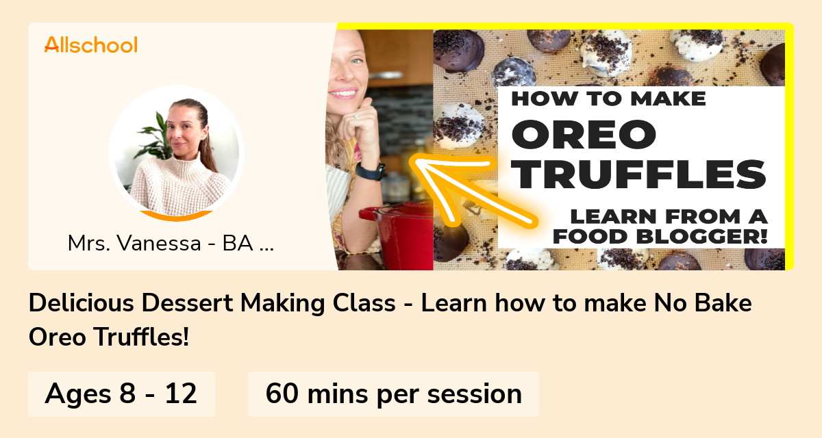 Delicious Dessert Making Class Learn how to make No Bake Oreo