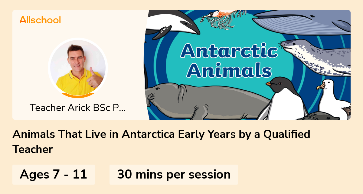 Animals That Live in Antarctica Early Years by a Qualified Teacher