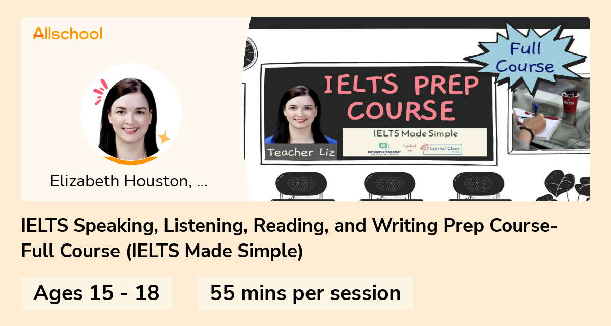 IELTS Speaking, Listening, Reading, and Writing Prep Course Full