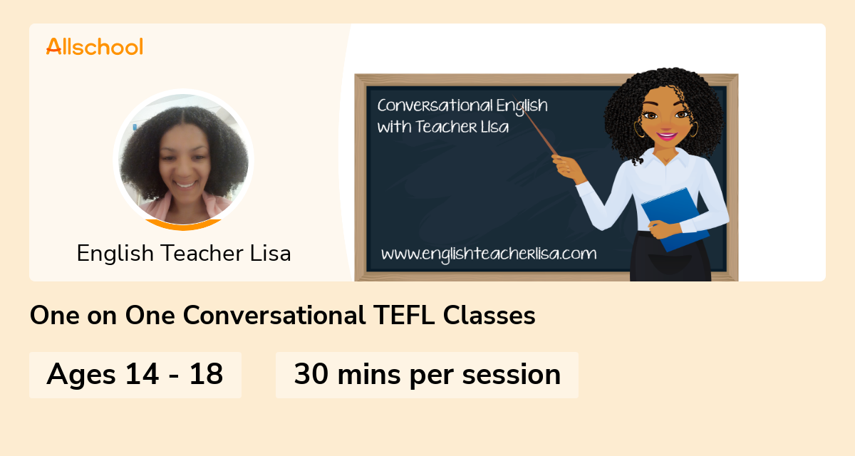 One On One Conversational Tefl Classes Live Interative Class For Ages 14 18 Taught By