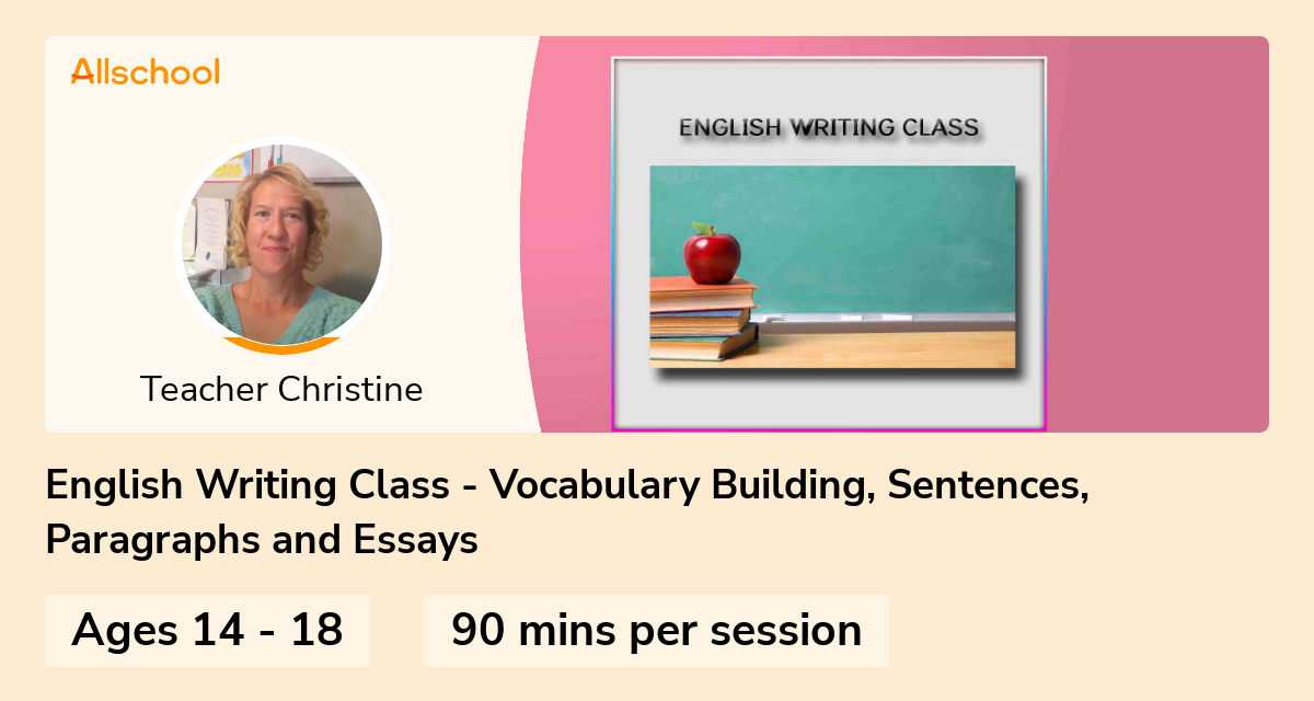 ESL - English Writing Class - Vocabulary Building, Sentences ...