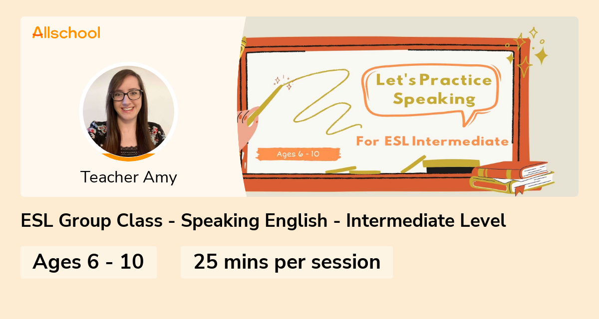 Lets Practice Speaking English For Esl Intermediate Live Interative Class For Ages 6 10
