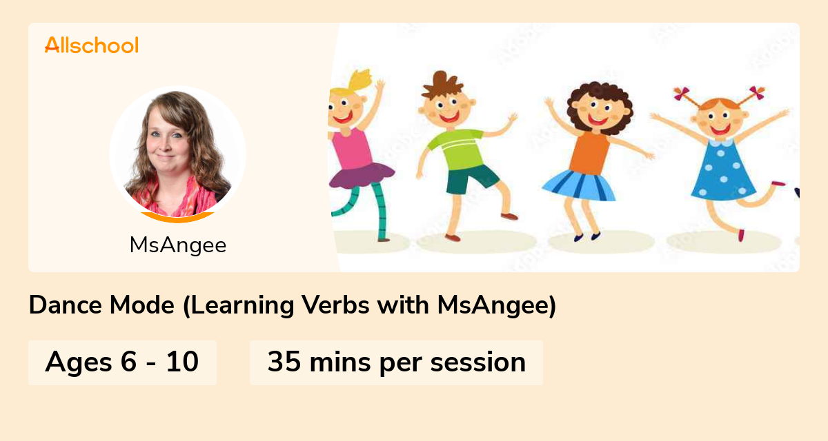Dance Mode (Learning Verbs with MsAngee) Live interative class for