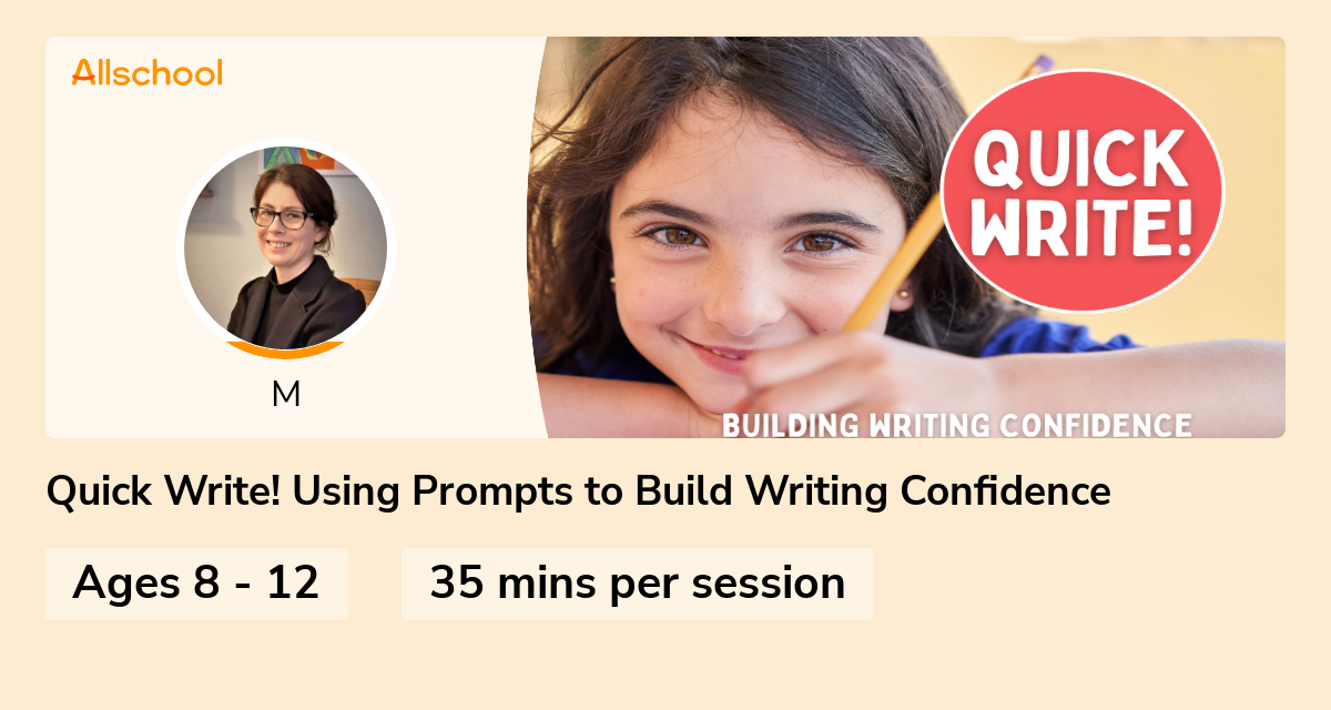 Quick Write! Using Prompts to Build Writing Confidence | Live ...